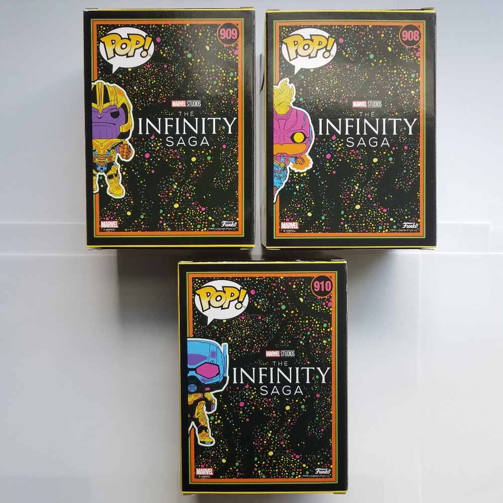 Funko Pop! Marvel: Black light - Infinity Saga Thanos, Captain Marvel, A… - Picture 5 of 12